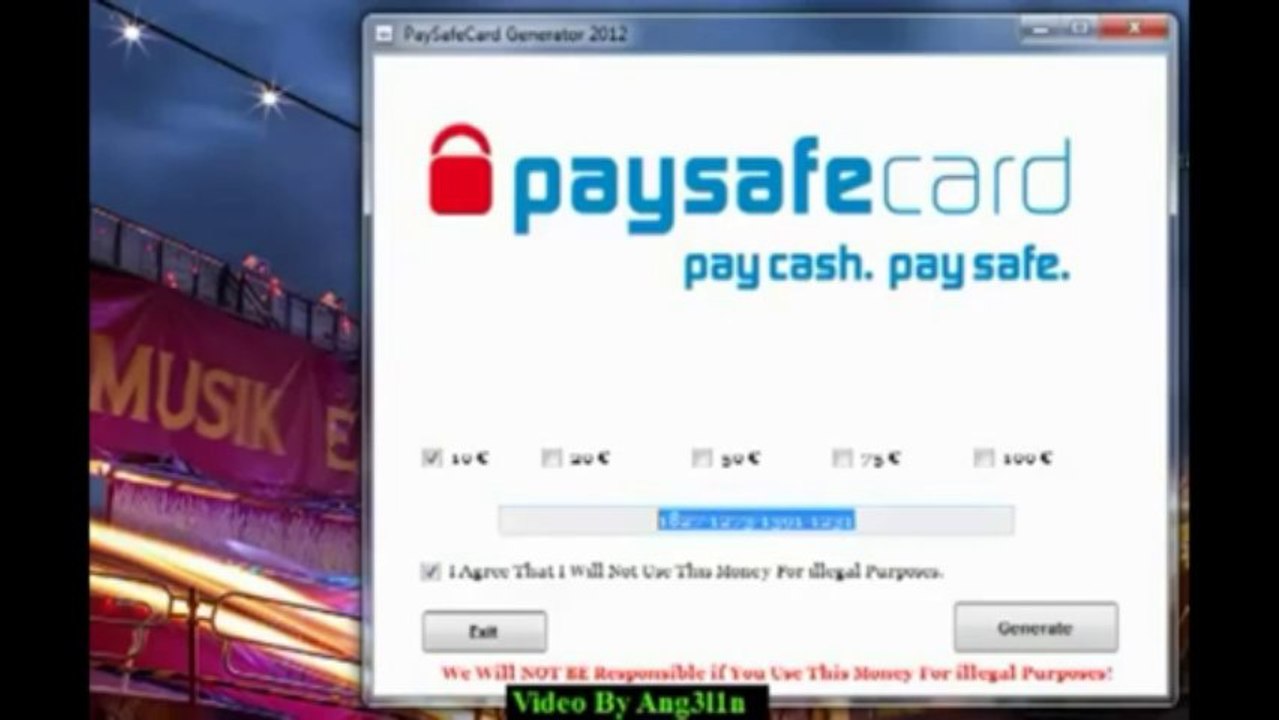 Paysafecard code generator -Working With Proof - Updated 2013