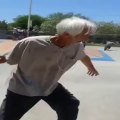 Awesome old guy skating like a real pro! Badass granpa!