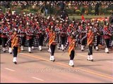 Delhi school students taking part on the Republic Day