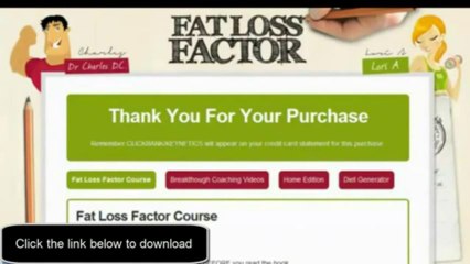 The Fat Loss Factor Pdf Full FREE | Download  before link goes down..