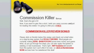 DON'T BUY Commission Killer - Commission Killer Review, July 2012