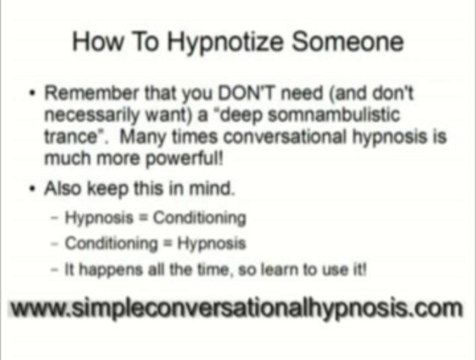 how to hypnotize someone using conversational hypnosis