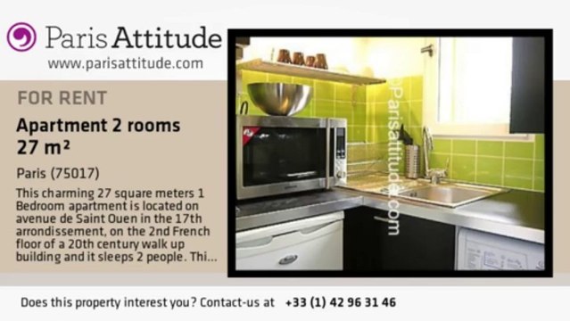 1 Bedroom Apartment for rent - Guy Moquet, Paris - Ref. 4477