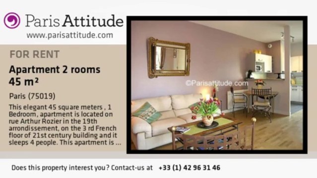 1 Bedroom Apartment for rent - Place des Fêtes, Paris - Ref. 5963