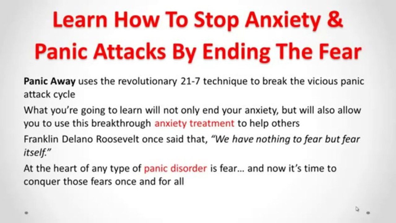 Panic Away - The Top Rated Panic Attack And Anxiety Program