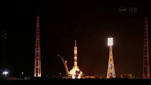 Launch Replays of Manned Soyuz TMA-10M on Russian Rocket Heading to Space Station