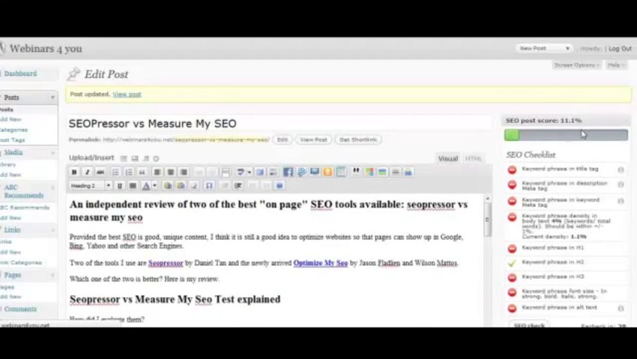 seopressor vs measure my seo, review of the best WP SEO plugins