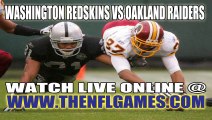 Watch Washington Redskins vs Oakland Raiders Live NFL Game Online