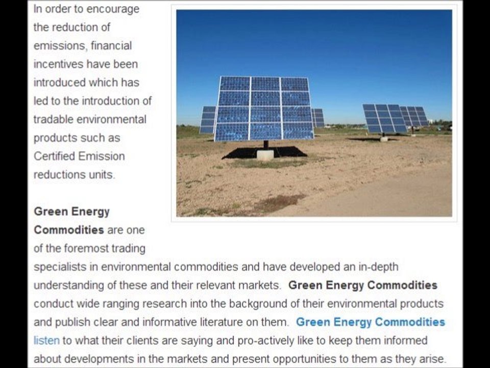 Green Energy Commodities | Breath of Fresh Air