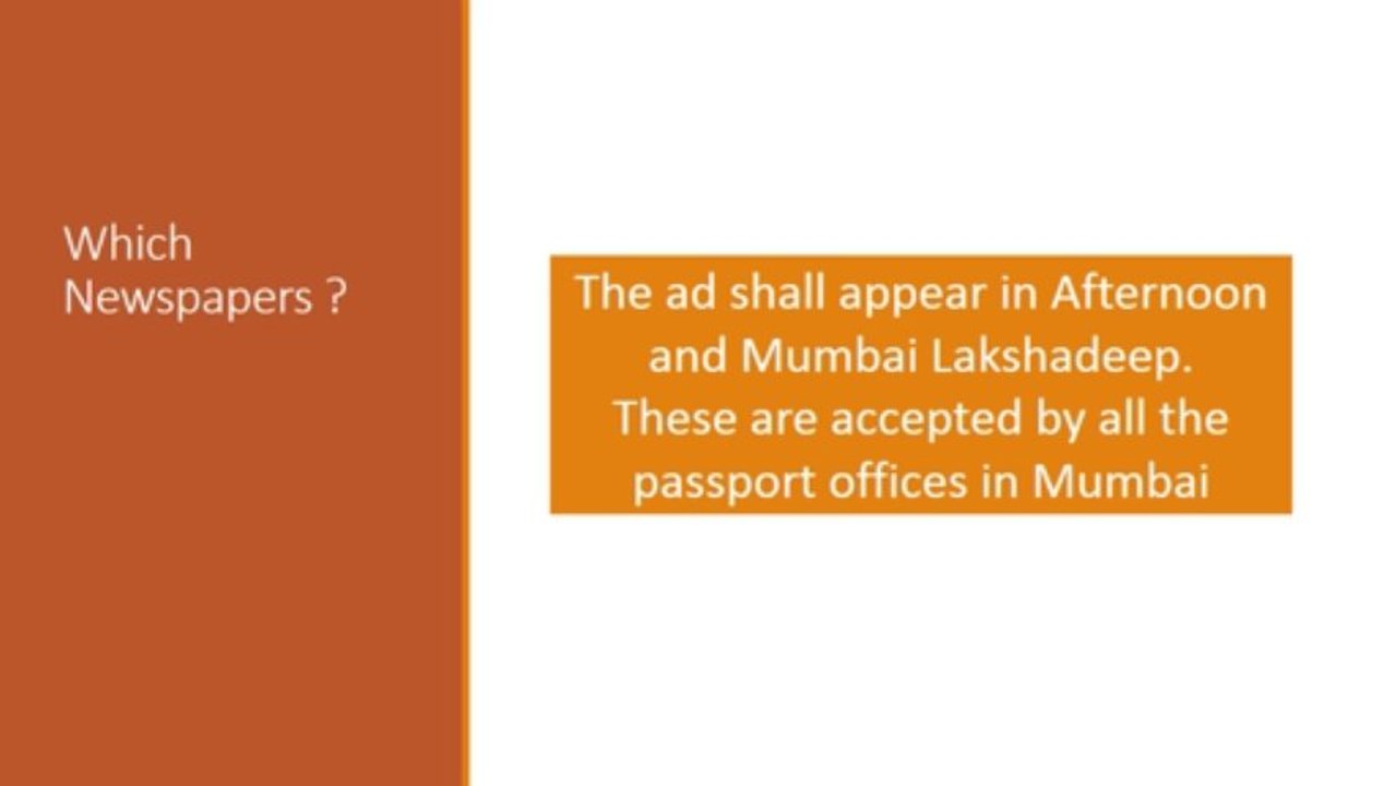 Change of name ads in Newspapers, Publish name change ads for 350/-