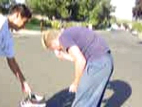 Stupid Kid Jumps Off Ladder