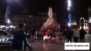 Ivre, il chute d'une statue à Montpellier