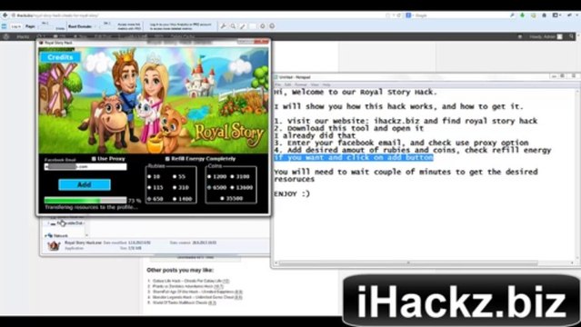 Royal Story Hack Tool - Unlimited Rubies, Coins and Energy 2013