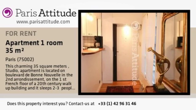 Studio Apartment for rent - Grands Boulevards/Bonne Nouvelle, Paris - Ref. 3974