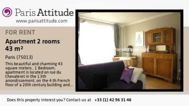 1 Bedroom Apartment for rent - Bibliothèque François Mitterrand, Paris - Ref. 7240