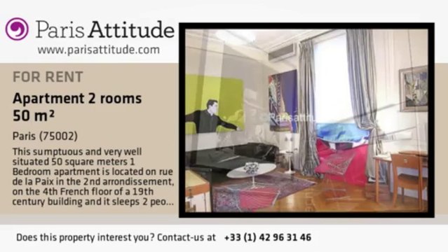 1 Bedroom Apartment for rent - Opéra, Paris - Ref. 2580