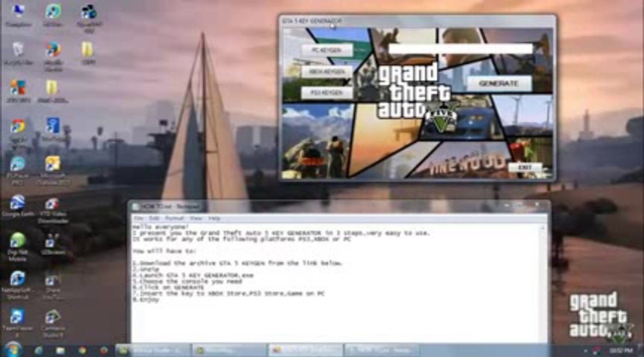 gta 5 key generator [PC,XBOX,PS3] - get activation codes [FREE Download] -  video Dailymotion