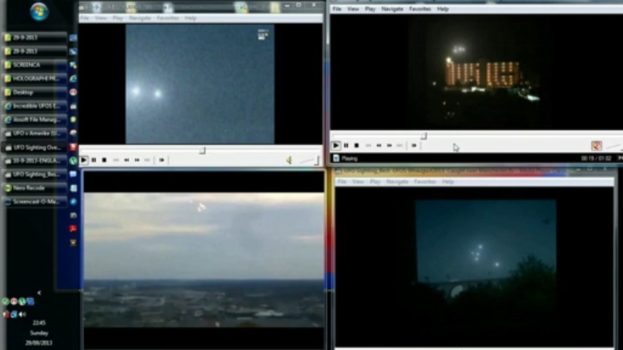 UFO X 4: Different Places, Different Times... Same E.T.? ... 29-9-2013