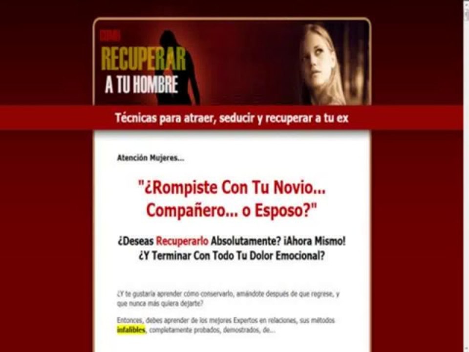 Como recuperar a tu hombre en tan solo 7 dias