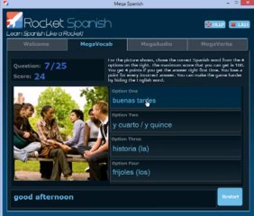 Watch me play Rocket Spanish Games Play Mega Vocab