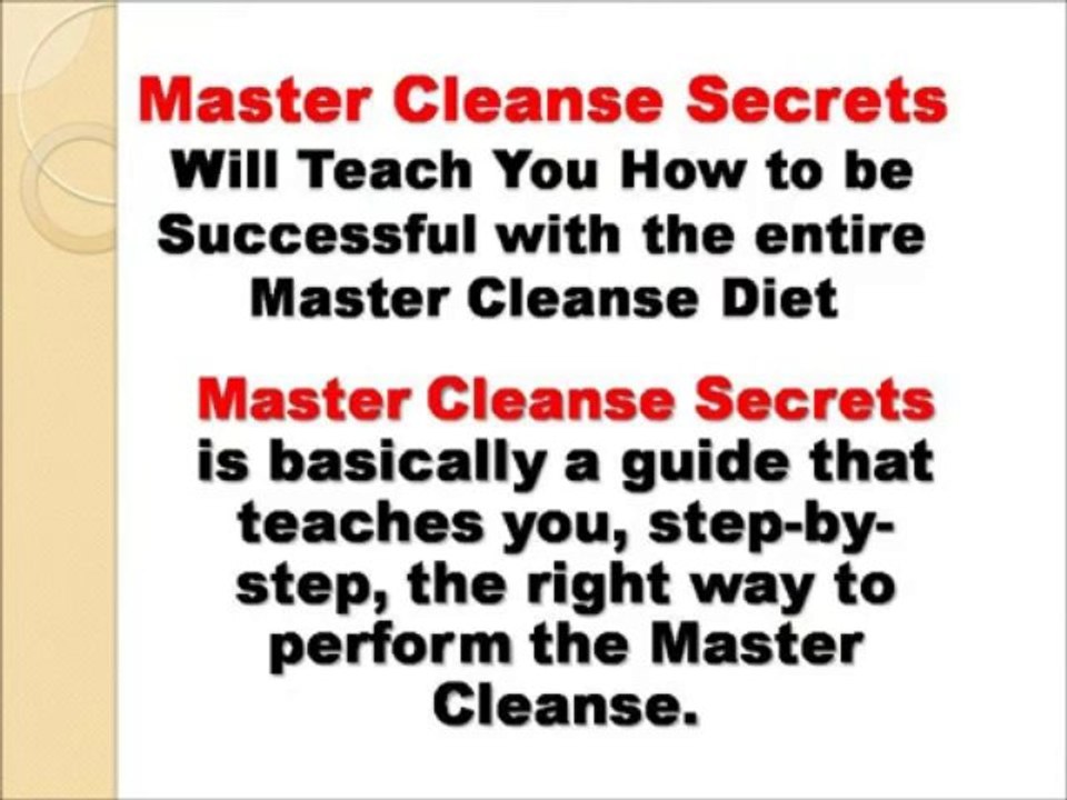 Master Cleanse Secrets Review - An All Out Review on Master Cleanse Secrets