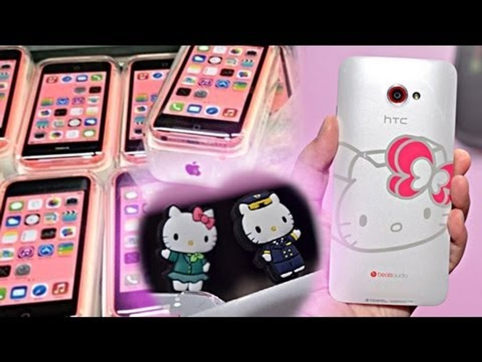 Pink iPhone 5C vs Hello Kitty HTC
