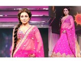 Rani Mukherjee Hot Cleavage And Navel Show In Pink Transparent Saree