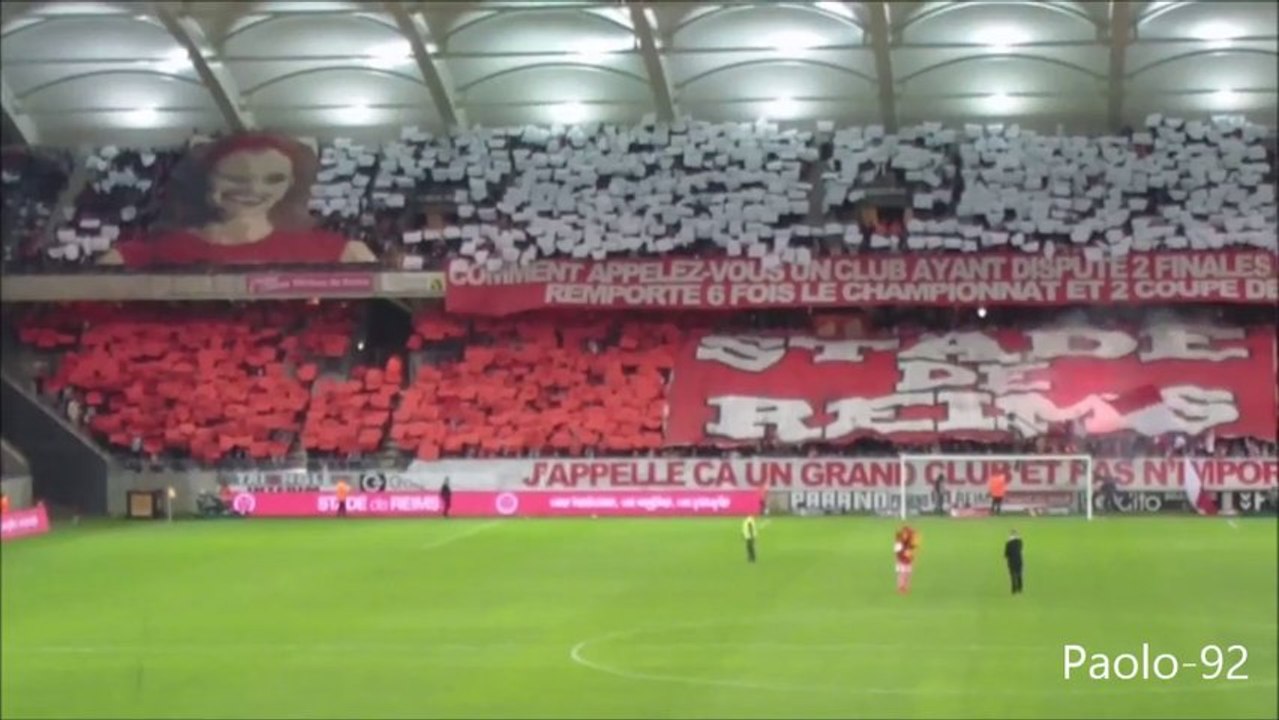 13 J08 REIMS MONACO : Tifo et entrée des Joueurs