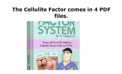 Cellulite Factor Review  - Does it work?