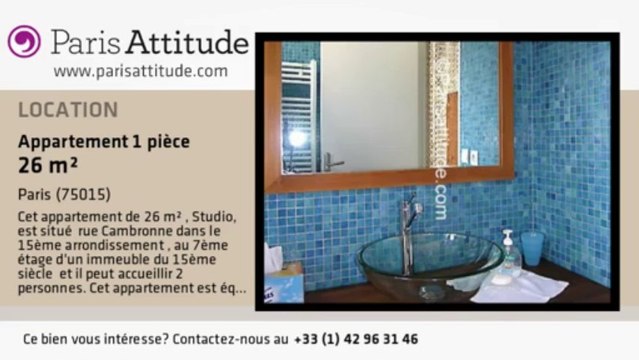 Appartement Studio à louer - Motte Piquet Grenelle, Paris - Ref. 1901