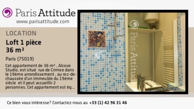 Loft Alcove Studio à louer - Buttes Chaumont, Paris - Ref. 7852