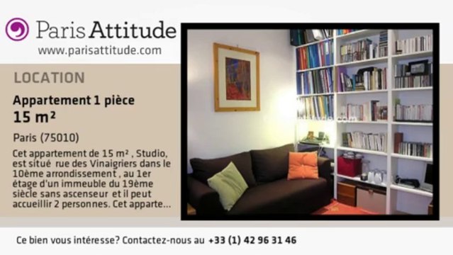 Appartement Studio à louer - Canal St Martin, Paris - Ref. 6971