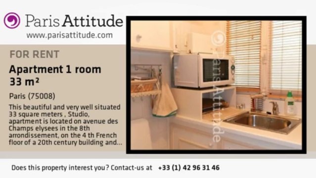 Studio Apartment for rent - Champs Elysées, Paris - Ref. 8048