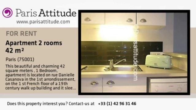 1 Bedroom Apartment for rent - Place Vendôme, Paris - Ref. 6033