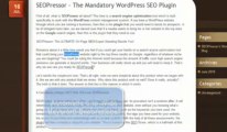 SeoPressor Wordpress Plugin for Wordpress -Get Sites Ranked On Google Page 1!
