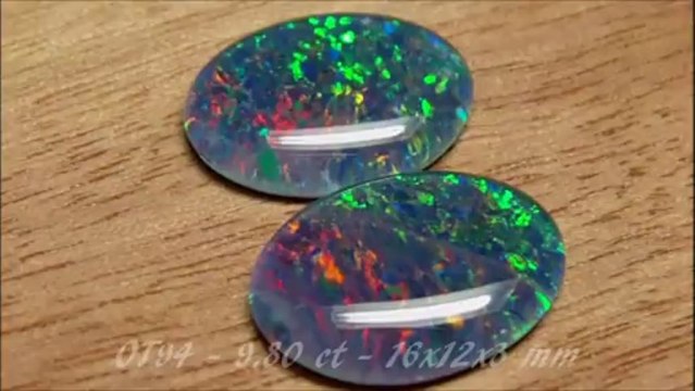 OT94 - OPAL ORION - Opale Triplet Coober Pedy Australie - Idéal bijou homme bouton manchette