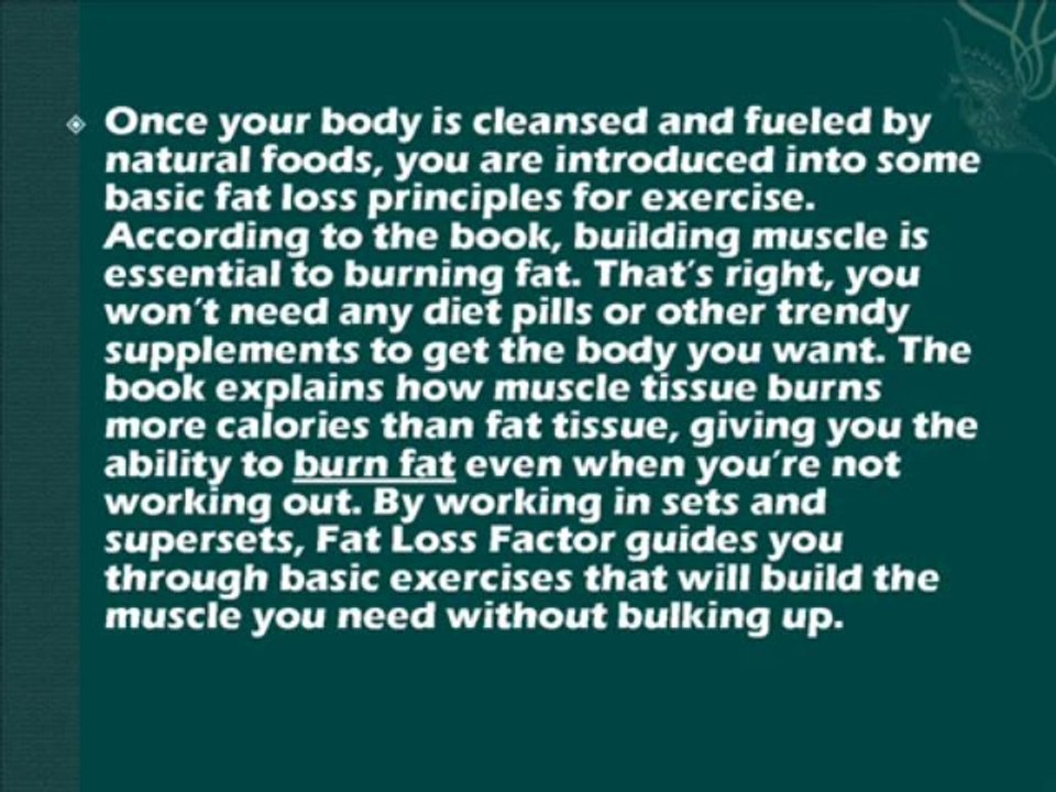 Fat loss factor review