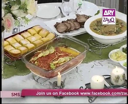 Zauq Zindagi with Sara Riaz and Dr Khurram Musheer, Khichra, Hunter Beef & Yogurt dessert, part 2 of 2