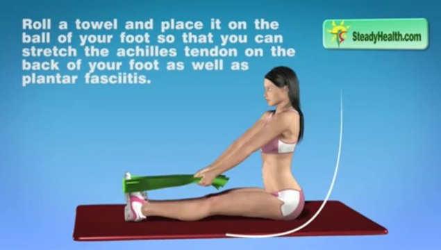 Heel Pain Exercise - Achilles Tendon and Plantar Fasciitis Stretch