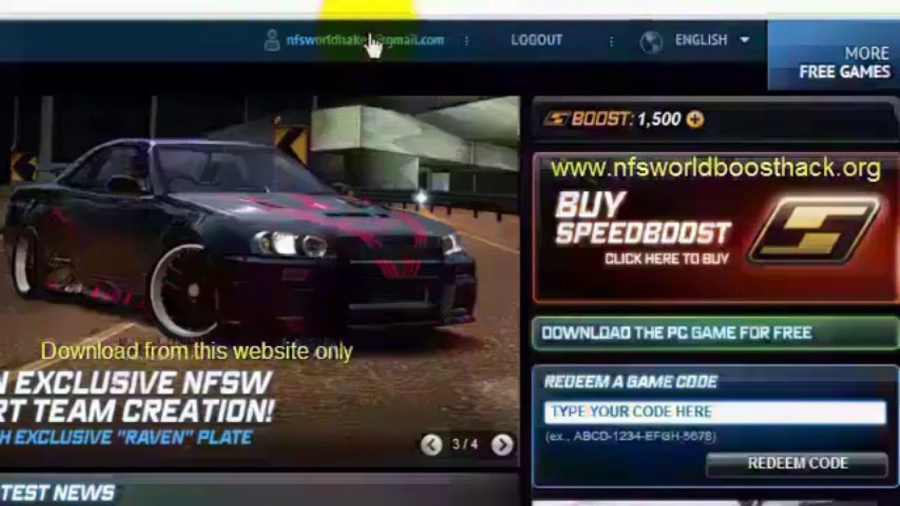 Need for Speed World Boost Hack [NEW 2013] [100% WORKING | 100% UNDETECTED]