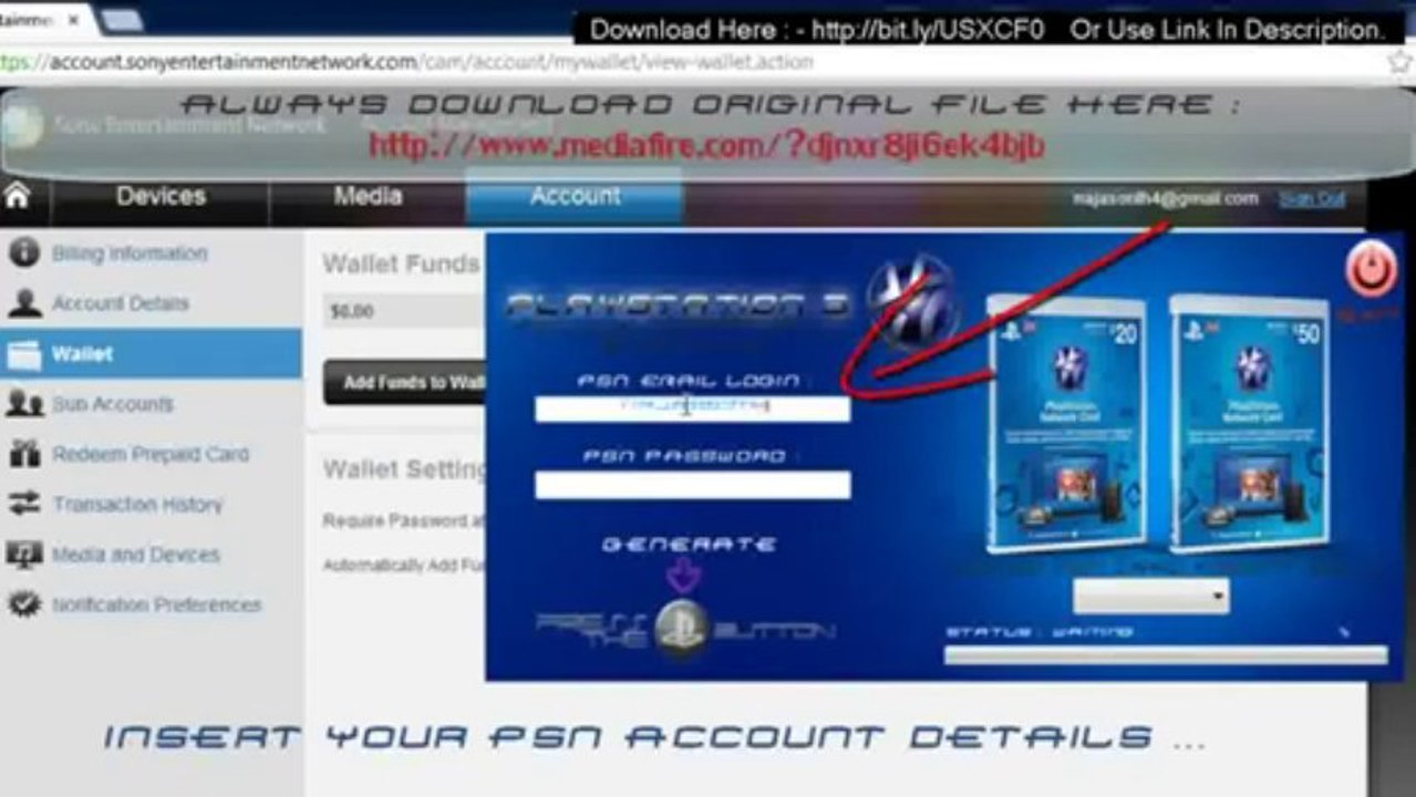 Free psn code generator september 2013 Updatad