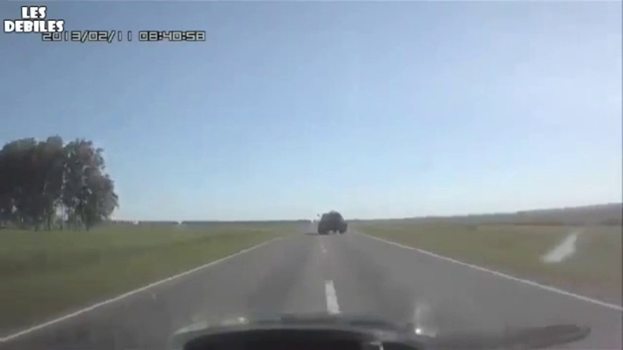 Shocking Car Accident - Overtook a truck and rolling out!!