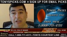 Utah St Aggies vs. BYU Cougars Pick Prediction NCAA College Football Odds Preview 10-4-2013