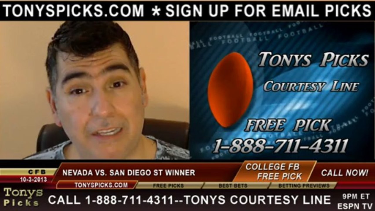 San Diego St Aztecs vs. Nevada Wolf Pack Pick Prediction NCAA College Football Odds Preview 10-4-2013