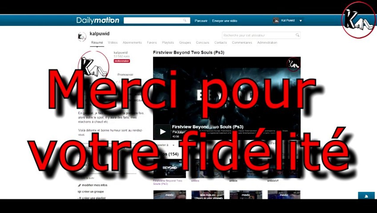 Vidéo spéciale anniversaire 1 an Youtube et Dailymotion