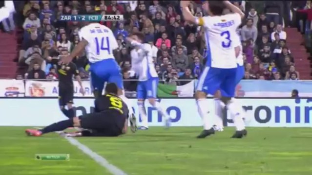 Real Saragossa - FC Barcelona 1:4 (7.04.2012) Primera Division - 32. kolejka