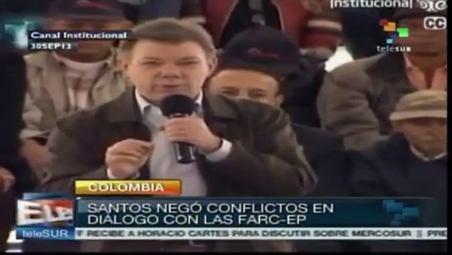 Santos niega conflictos en diálogo con las FARC-EP