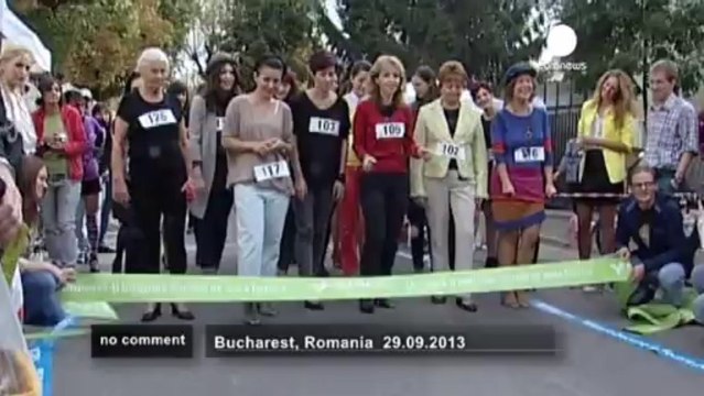 High-heeled race in Romania - no comment