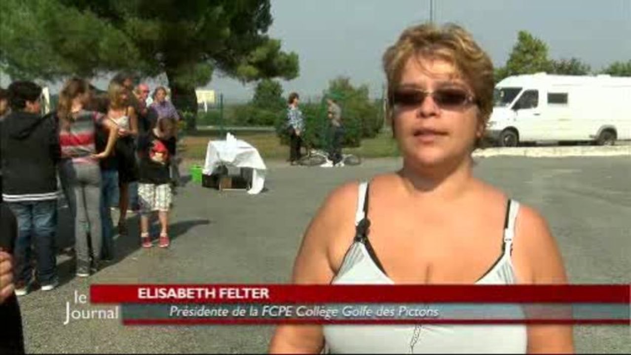 Manifestation au Collège Golfe des Pictons (L'Île-d'Elle)