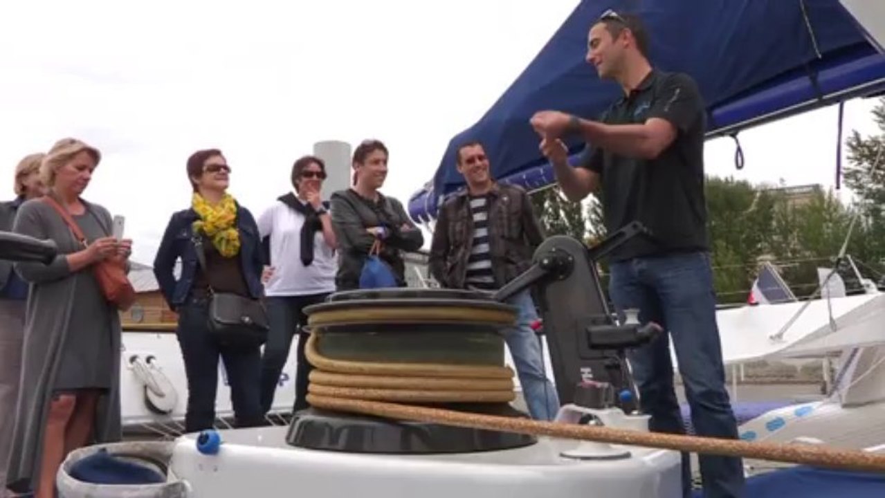 Voile Banque Populaire - Armel Le Cléac'h se prépare pour le départ de La Solitaire du Figaro 2013